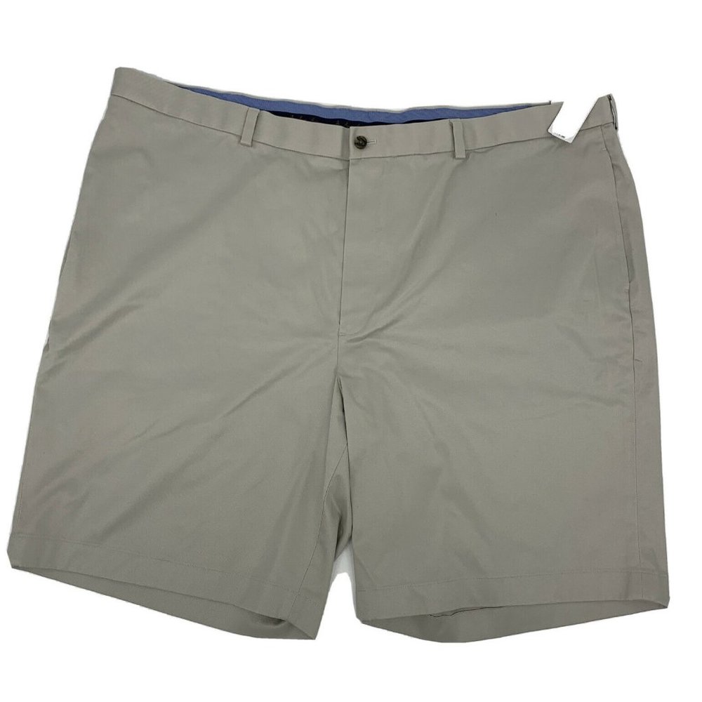 Men's‎ Brooks Brothers Chino Flat Front Shorts Khaki W50 10" Inseam NWT